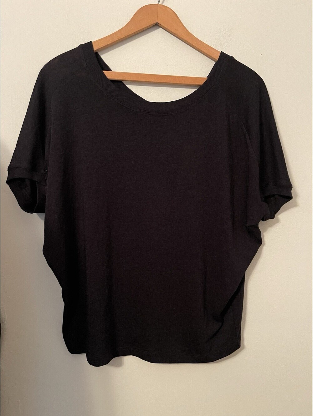 NWT Barefoot Dreams Malibu MC Slub Black Burnout Drapey Tee Top Shirt XS NEW